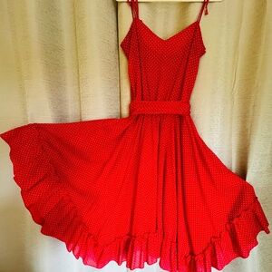 Vintage Polka Dot Dress - Flowy, Lightweight, and Adorable